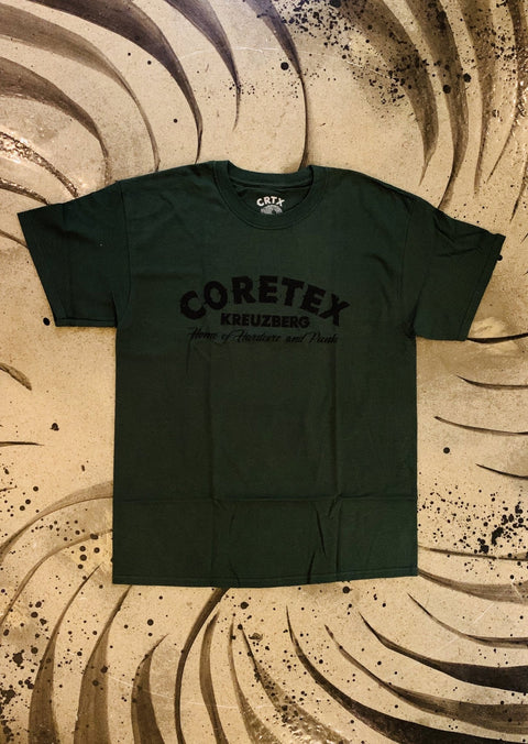 CRTX. X GRMM. COLLAB SHIRT GLOSSY BLACK ON DARK GREEN - Younghearted.Clothing @younghearted.cl