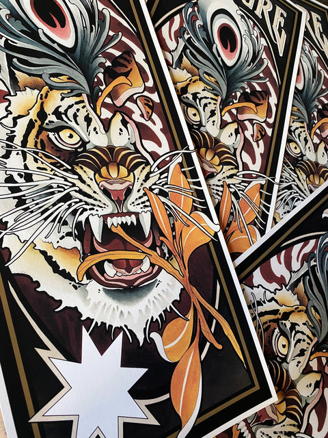 Art Print "LeTIGRE" - by Danne Tatowierer - Younghearted.Clothing @younghearted.cl